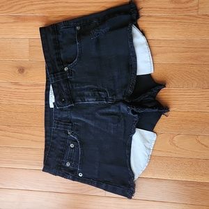 Black Denim Shorts